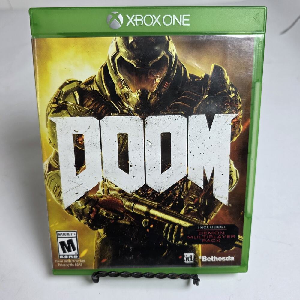 Doom (Microsoft Xbox One, 2016) CIB Complete Game Disc, Case & Manual